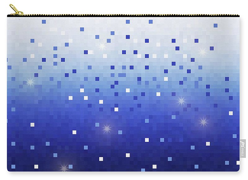 Blue Square Confetti - Carry-All Pouch