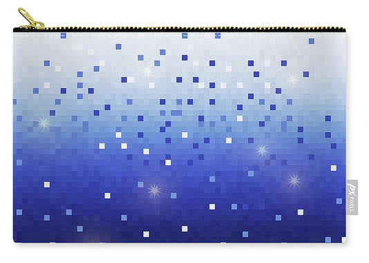 Blue Square Confetti - Carry-All Pouch