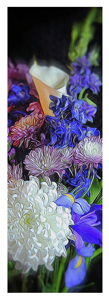 Blue White Purple Mixed Flowers Bouquet - Yoga Mat