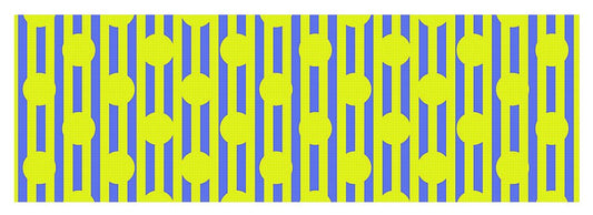 Blue Yellow Stripes and Dots - Yoga Mat