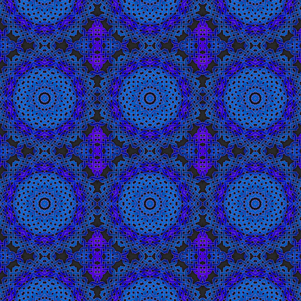 Blue Celtic Knot kaleidoscope Digital Image Download