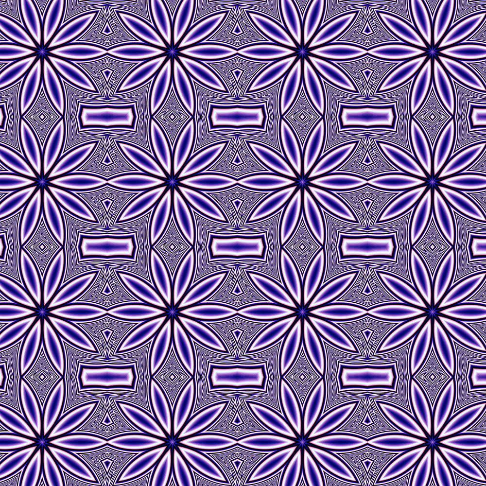 Blue Flower Kaleidoscope Digital Image Download