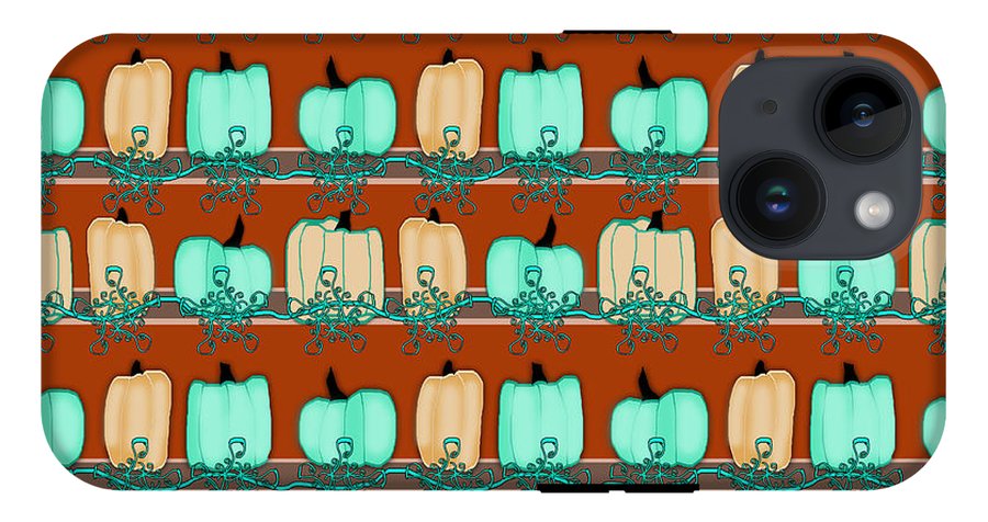 Bluegreen pumpkins - Phone Case