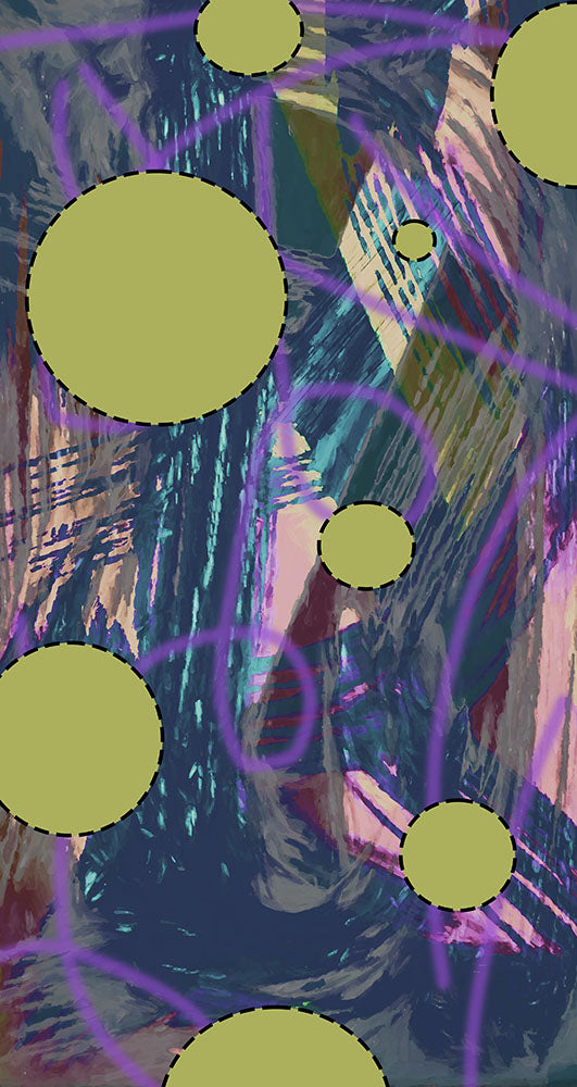 Blue Green Splatter Doodle Digital Image Download