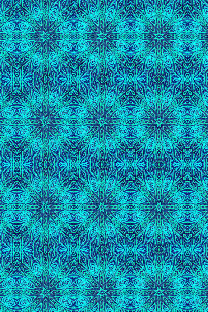 Blue Ice Kaleidoscope Digital Image Download