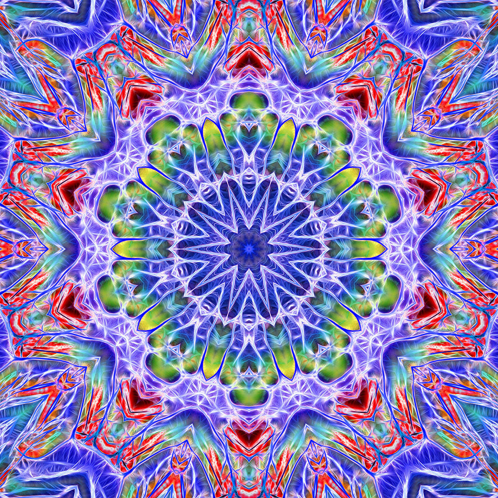 Blue Red Kaleidoscope Digital Image Download