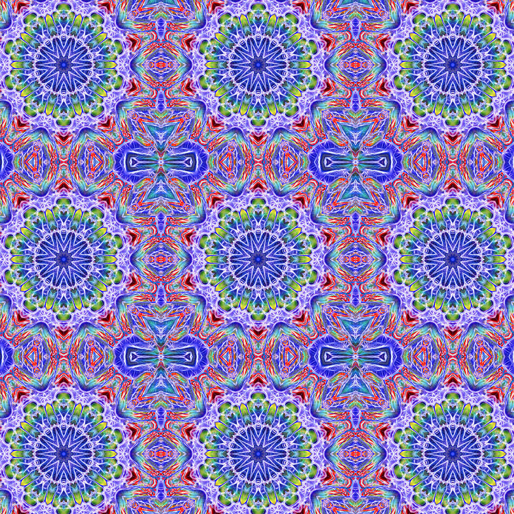 Blue Red Kaleidoscope Digital Image Download