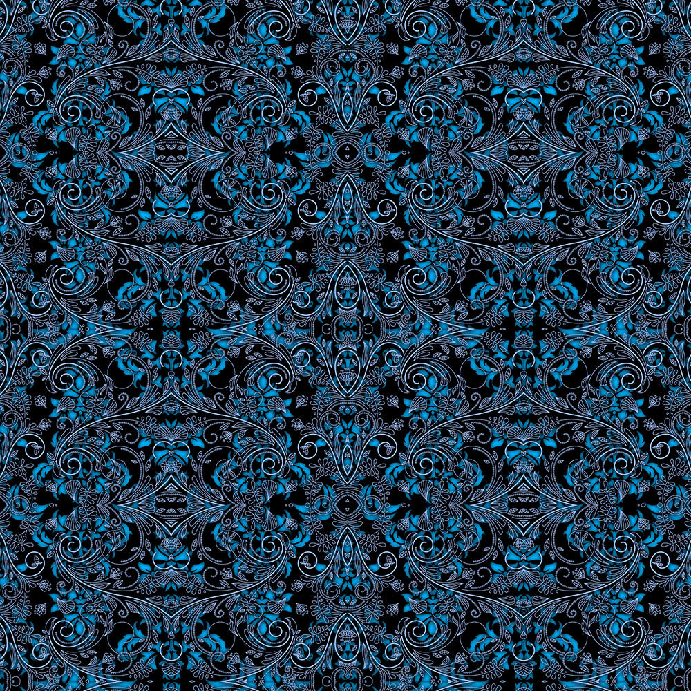 Blue Vines and Lace Digital Image Download