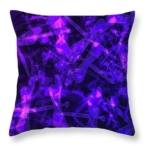 Bokeh Light Dragon Flies - Throw Pillow