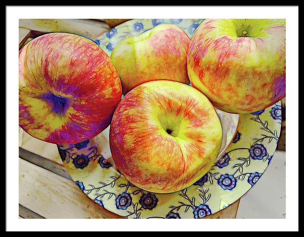 Bowl Of Apples - Framed Print