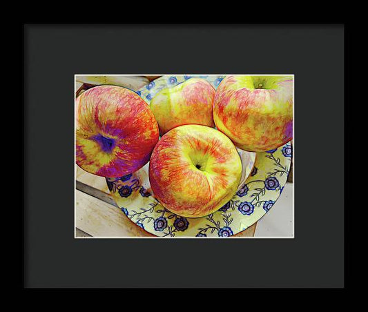 Bowl Of Apples - Framed Print