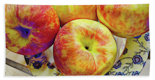 Bowl Of Apples - Beach Towel