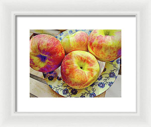 Bowl Of Apples - Framed Print