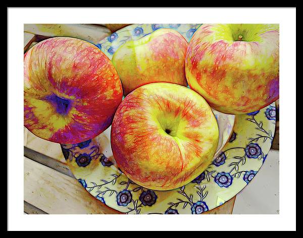 Bowl Of Apples - Framed Print