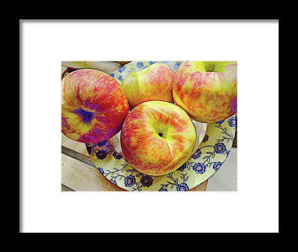 Bowl Of Apples - Framed Print