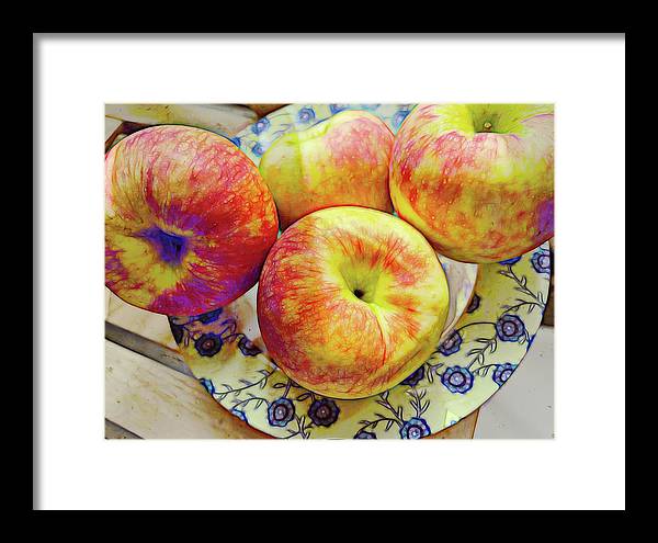 Bowl Of Apples - Framed Print