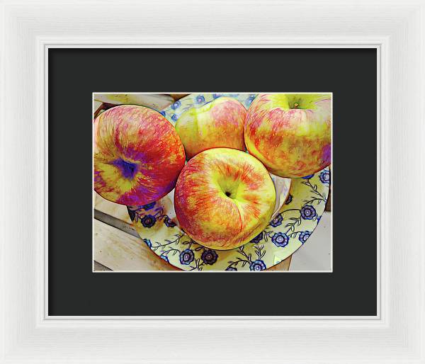 Bowl Of Apples - Framed Print