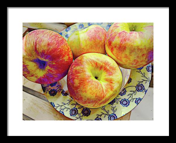 Bowl Of Apples - Framed Print