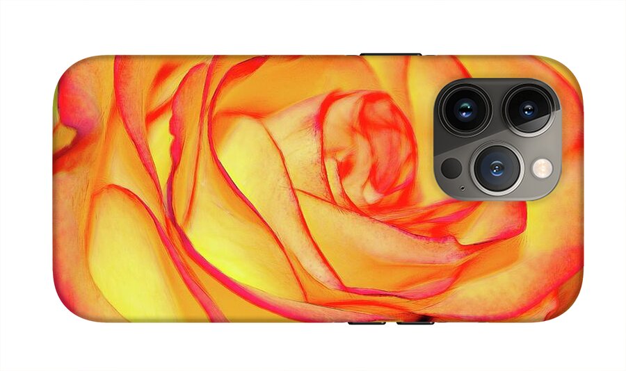 Bright Orange Rose - Phone Case