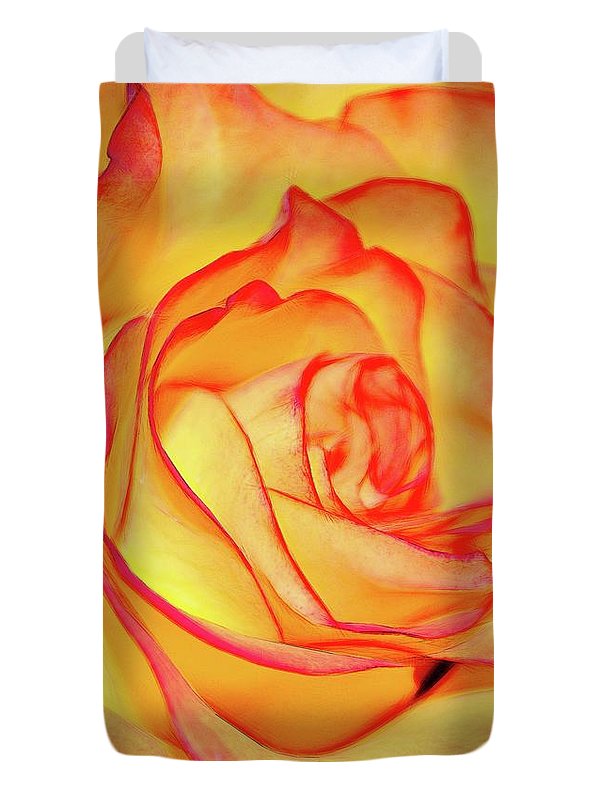 Bright Orange Rose - Duvet Cover