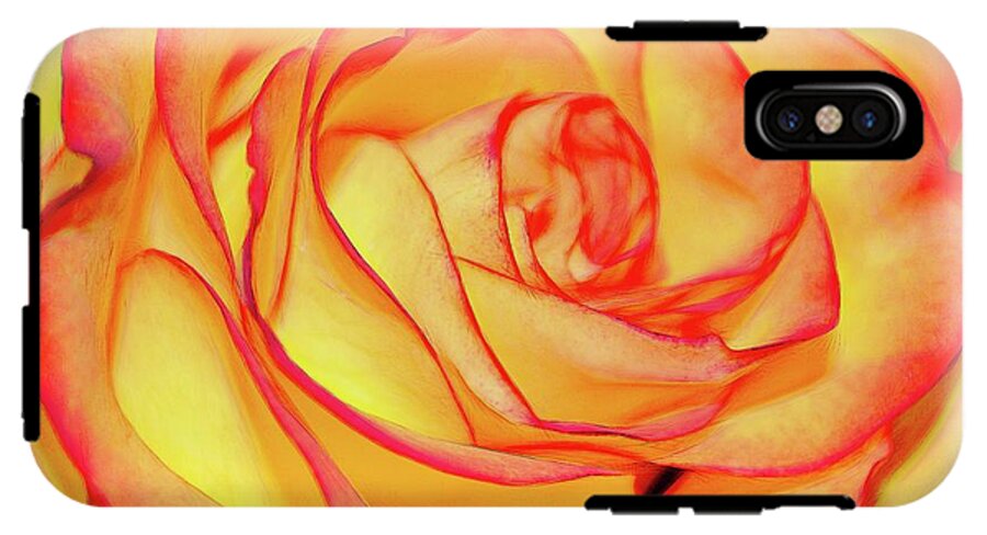 Bright Orange Rose - Phone Case