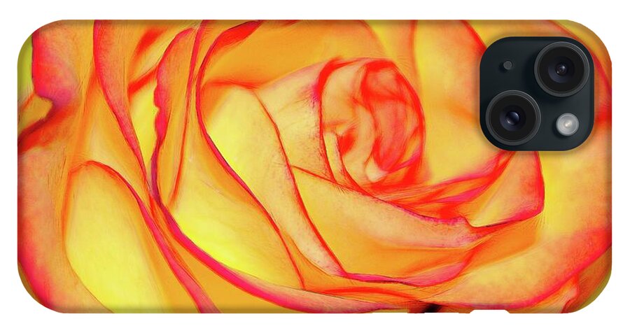 Bright Orange Rose - Phone Case
