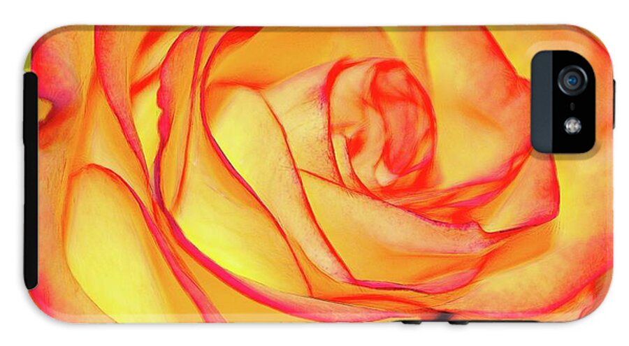 Bright Orange Rose - Phone Case