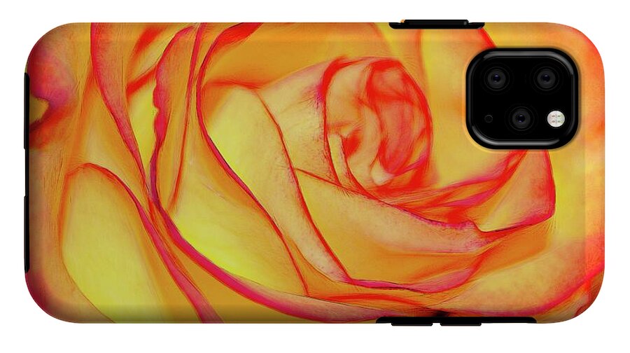 Bright Orange Rose - Phone Case