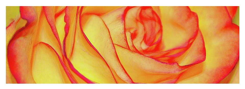 Bright Orange Rose - Yoga Mat