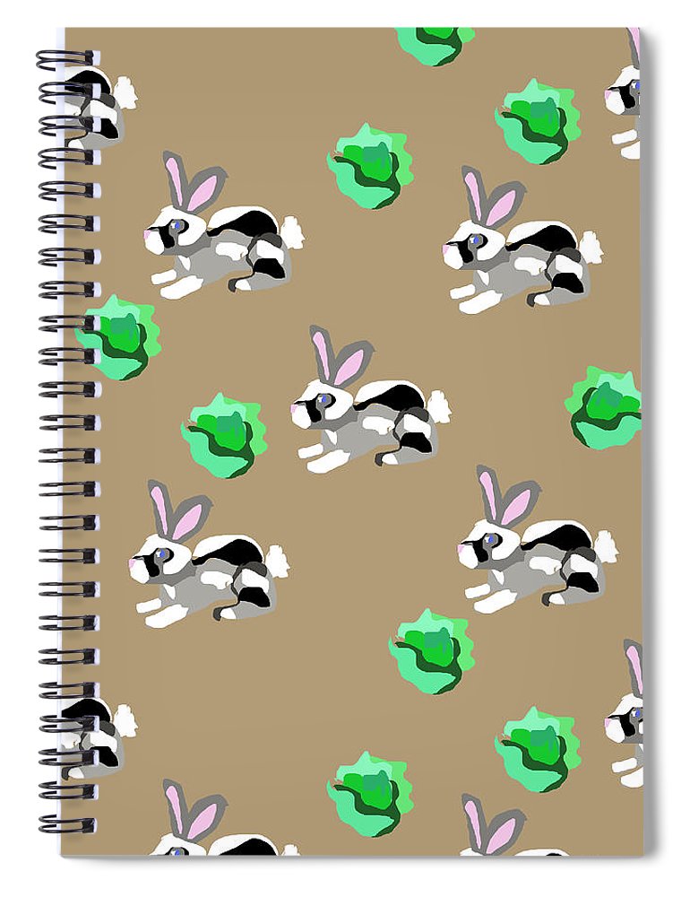 Bunnies Pattern - Spiral Notebook