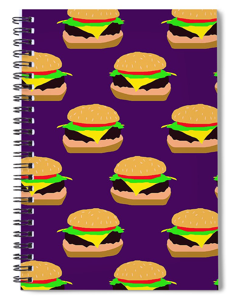 Burger Pattern - Spiral Notebook