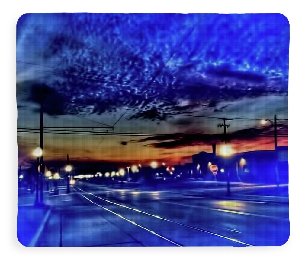Bus Stop Sunrise - Blanket