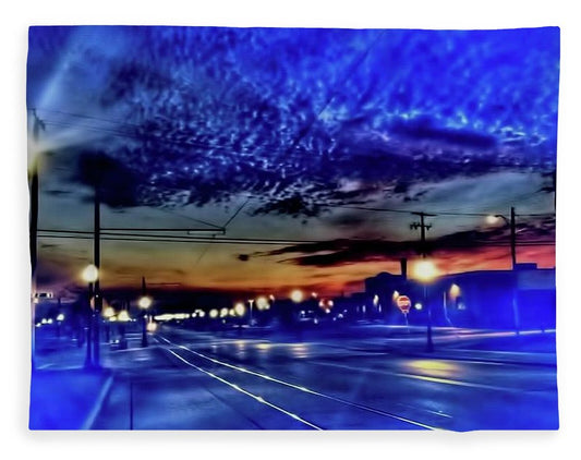 Bus Stop Sunrise - Blanket