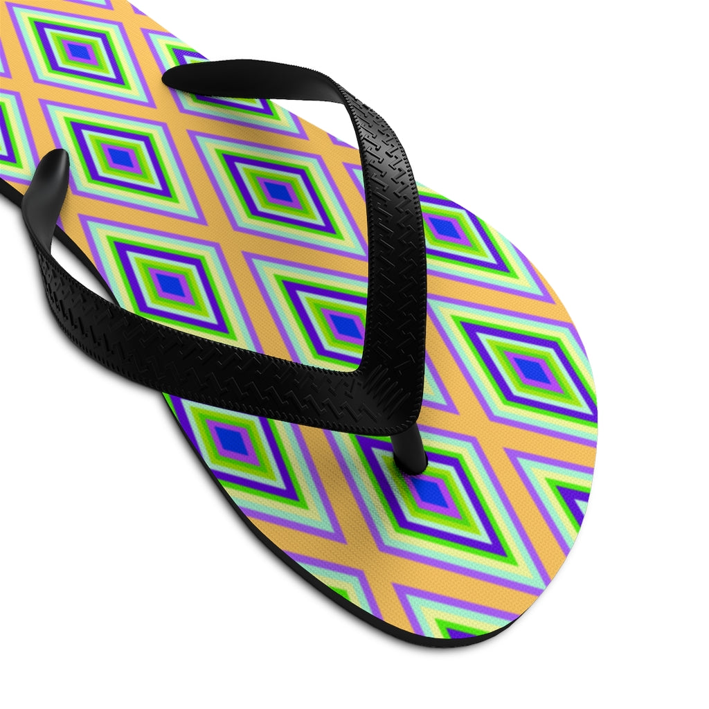 Colorful diamonds Variation 1 Unisex Flip-Flops