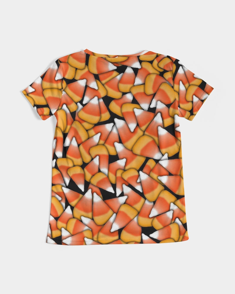 Candy Corn Pattern Women's V-Neck Tee