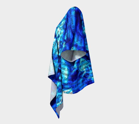 Inspiration In Blue Draped Kimono