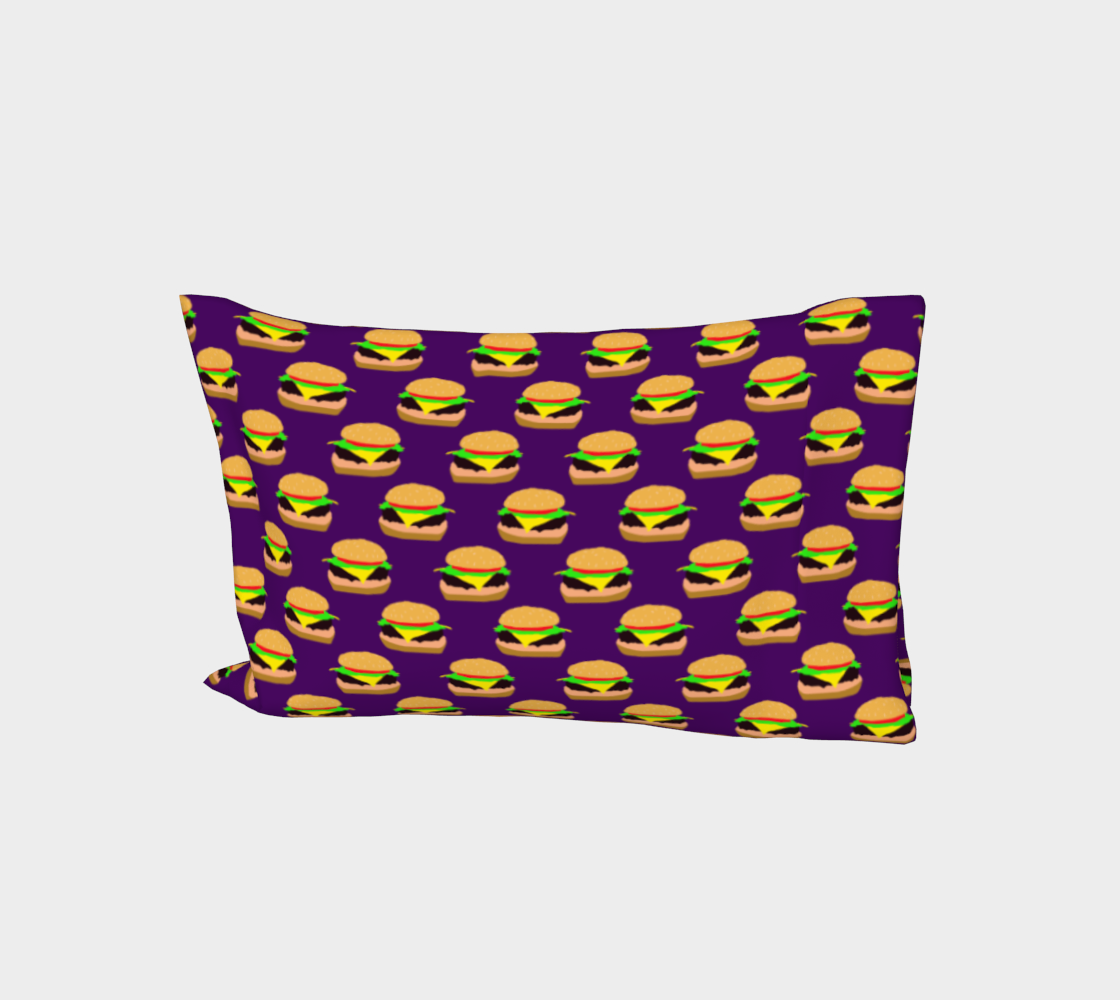 Cheeseburger Pattern Bed Pillow Sleeve