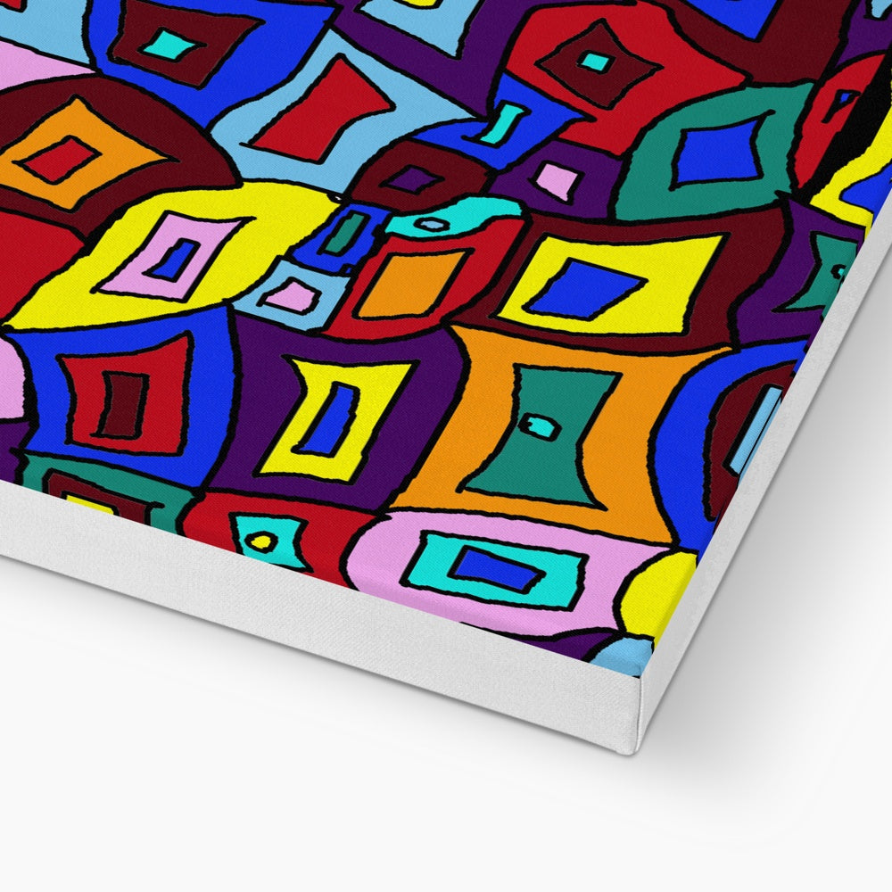 Wavy Square Pattern Canvas