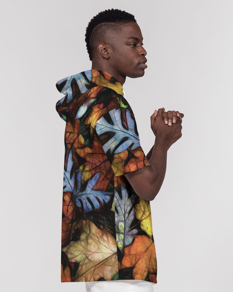 Mid October Leaves Men's Premium Heavyweight Short Sleeve Hoodie