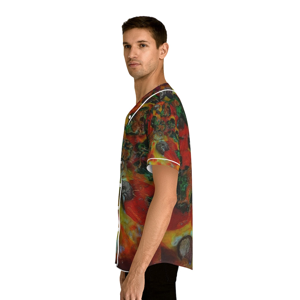 Pizza Men's Baseball Jersey (AOP)