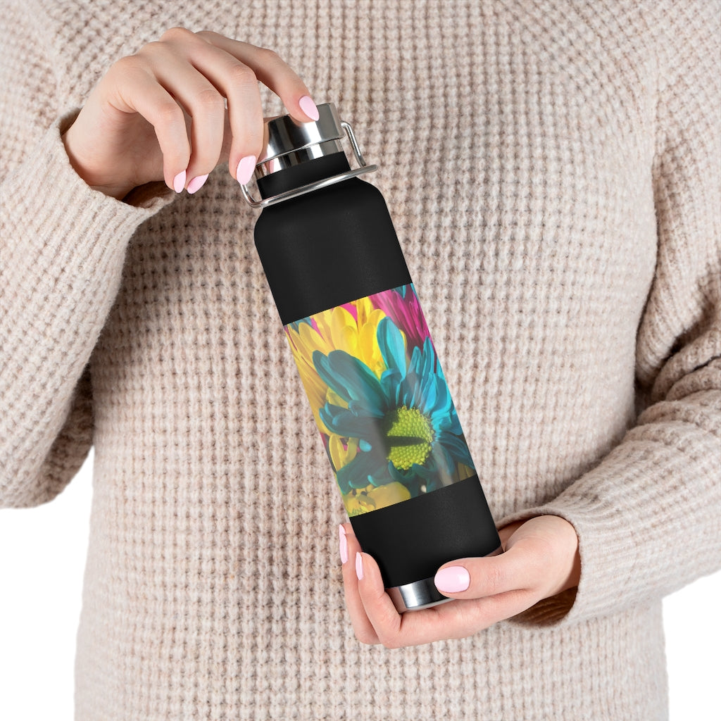Raw Flowers 4 22oz Vacuum Insulated Bottle