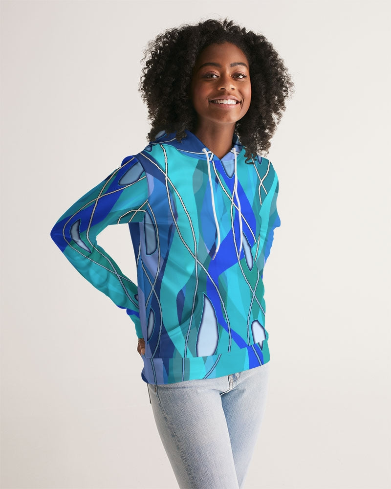 Wavy Blue Women's Hoodie