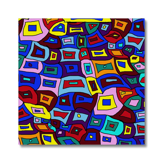 Wavy Square Pattern Canvas