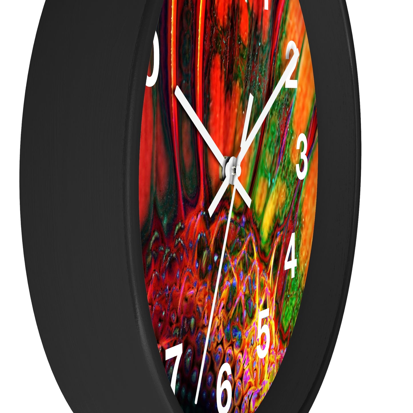 Orange Daisy Wall Clock
