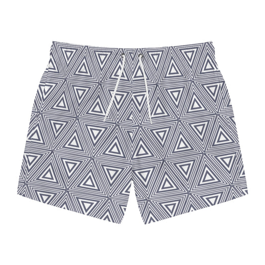 Gray Triangles Swim Trunks