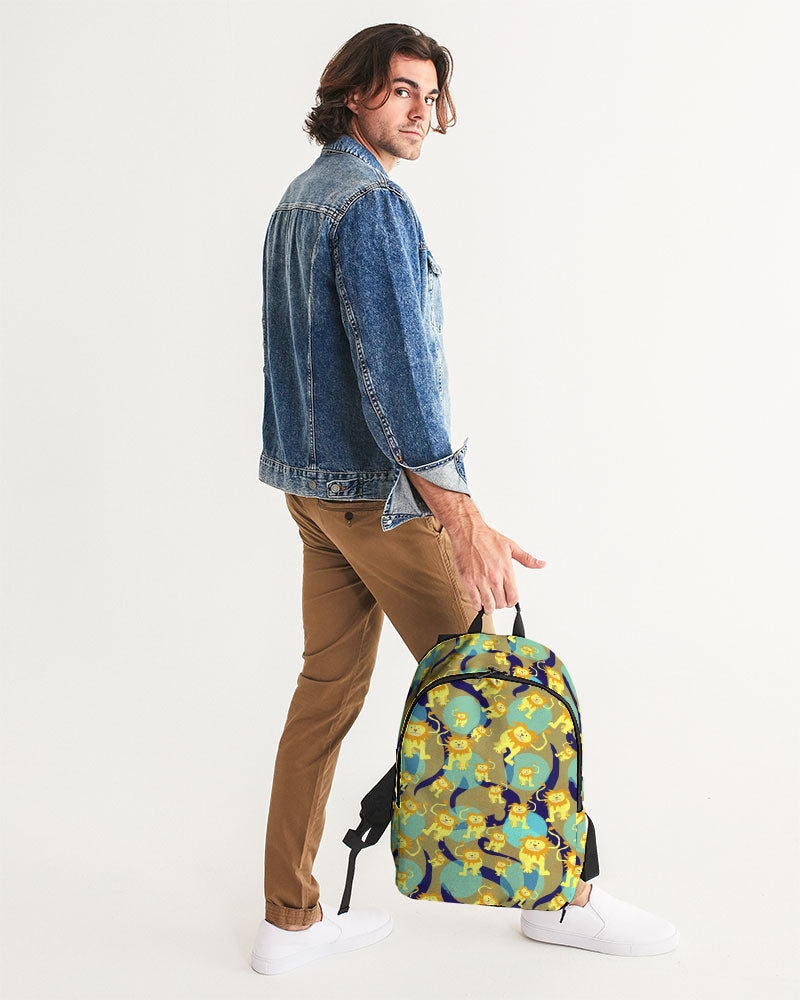 Lion Pattern Large Backpack