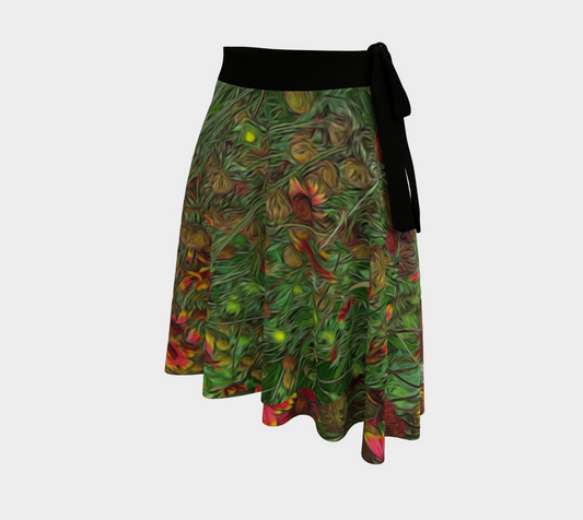 Orange Flower Garden Wrap Skirt