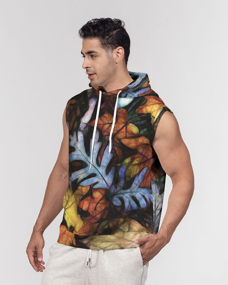Mid October Leaves Men's Premium Heavyweight Sleeveless Hoodie