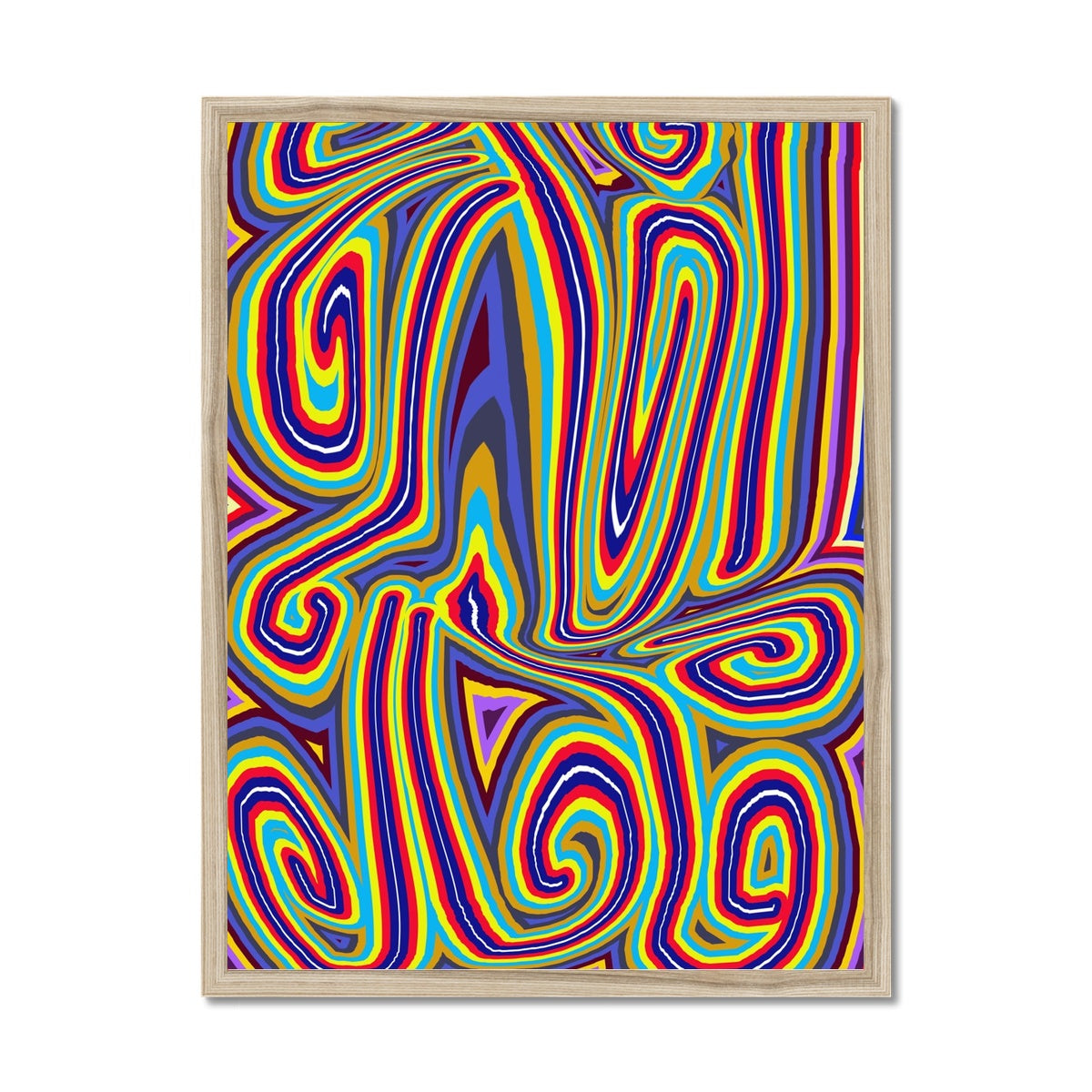 Curly Swirls Framed Print