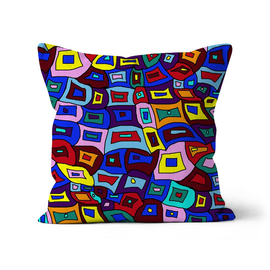 Wavy Square Pattern Cushion